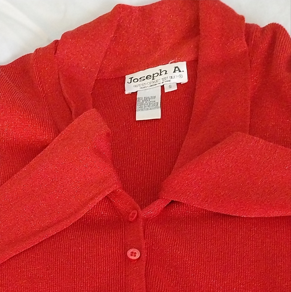 🌹🎈Chic Red 80% silk Knit Top - Picture 4 of 11